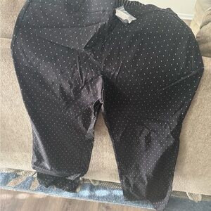 Lane Bryant Black Trousers with White Stripes